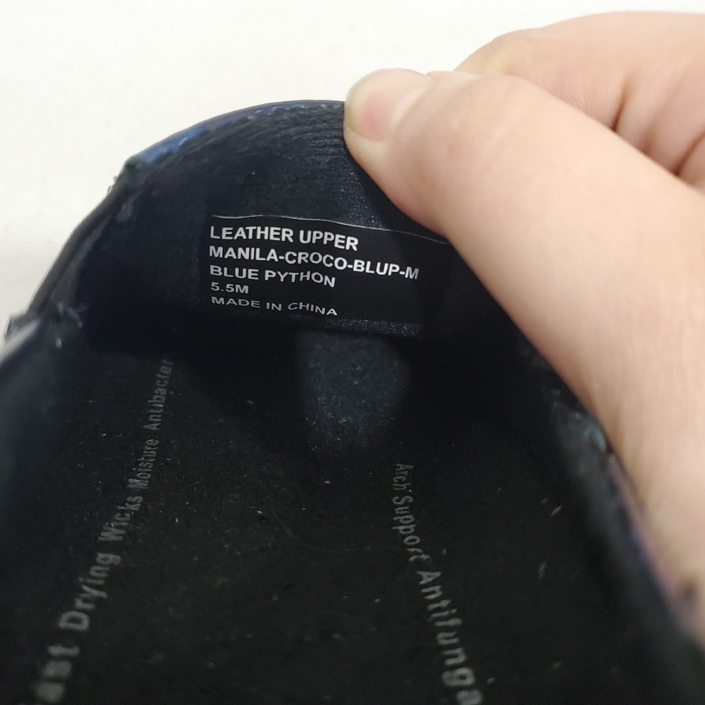 Spring Step Barely Worn Blue Python Manila Croco … - image 7